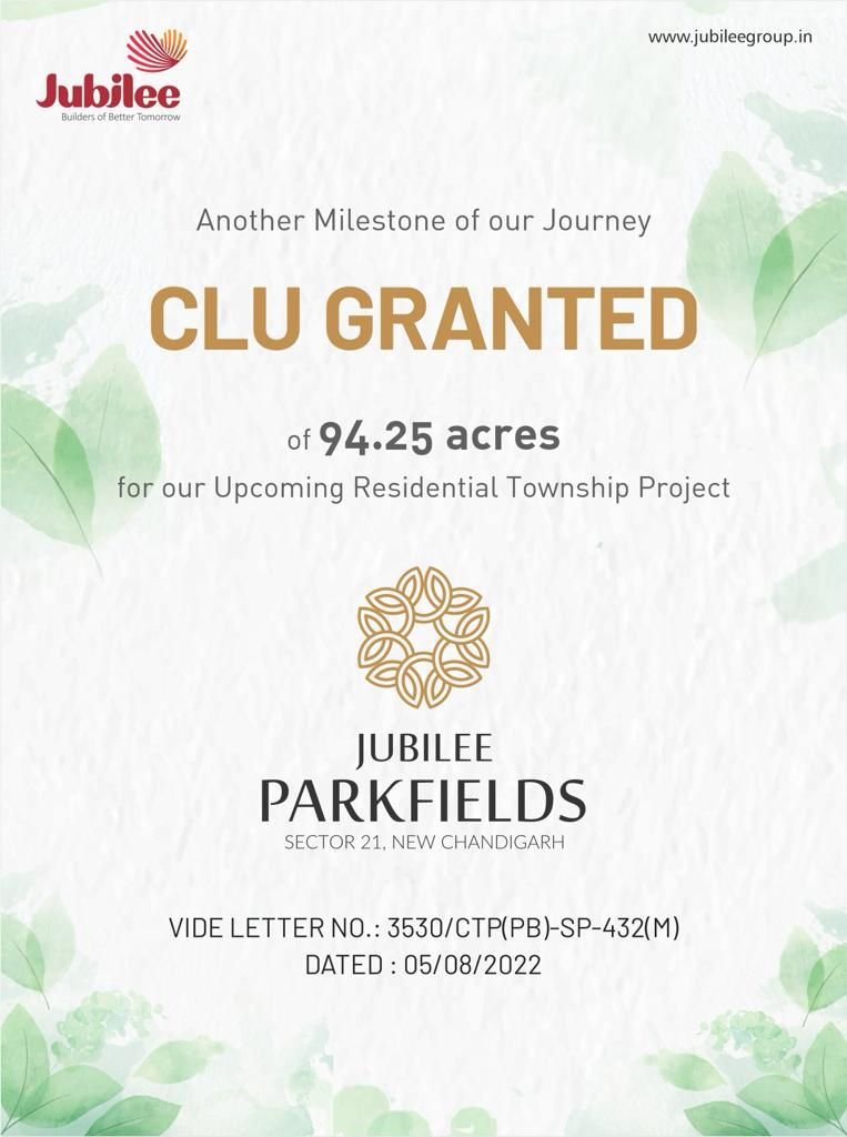 clu granted for jubilee parkfields new chandigarh